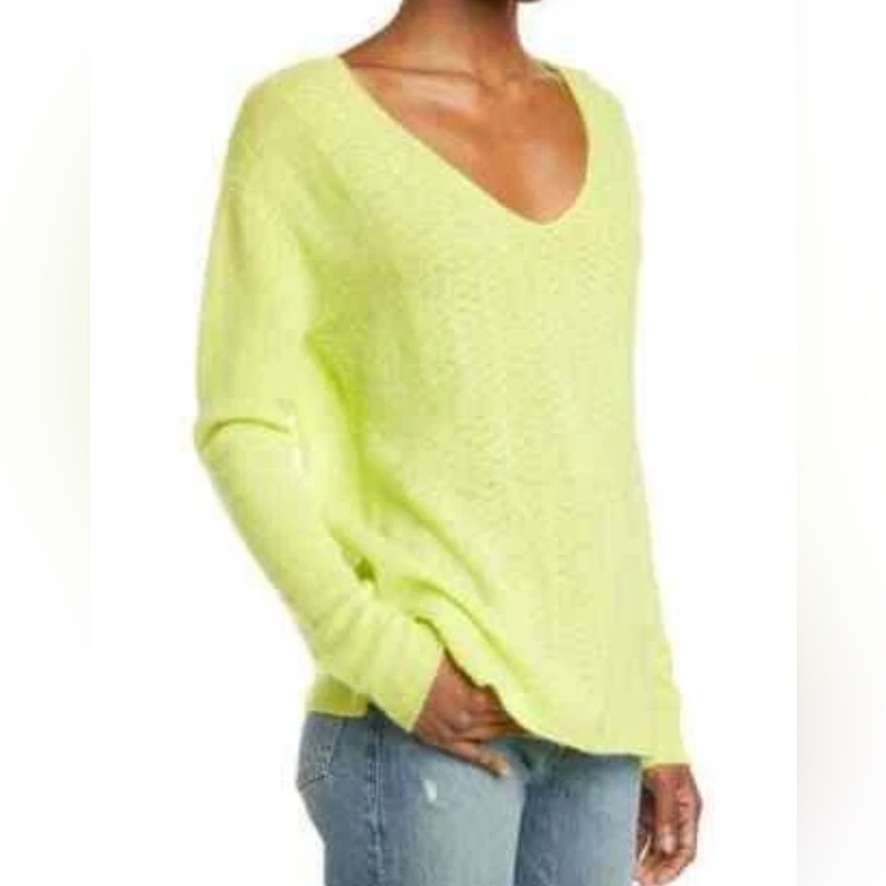 Allude Pointelle Lemon Cashmere Sweater  S-30
